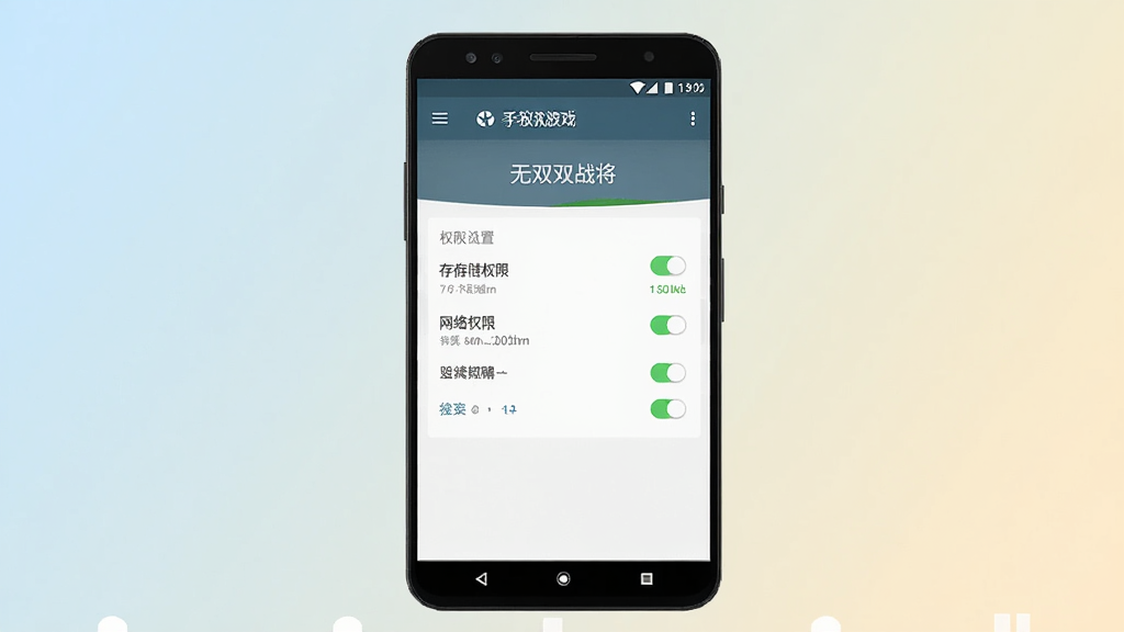 手机游戏安装设置界面示意图,画面展示安卓手机中