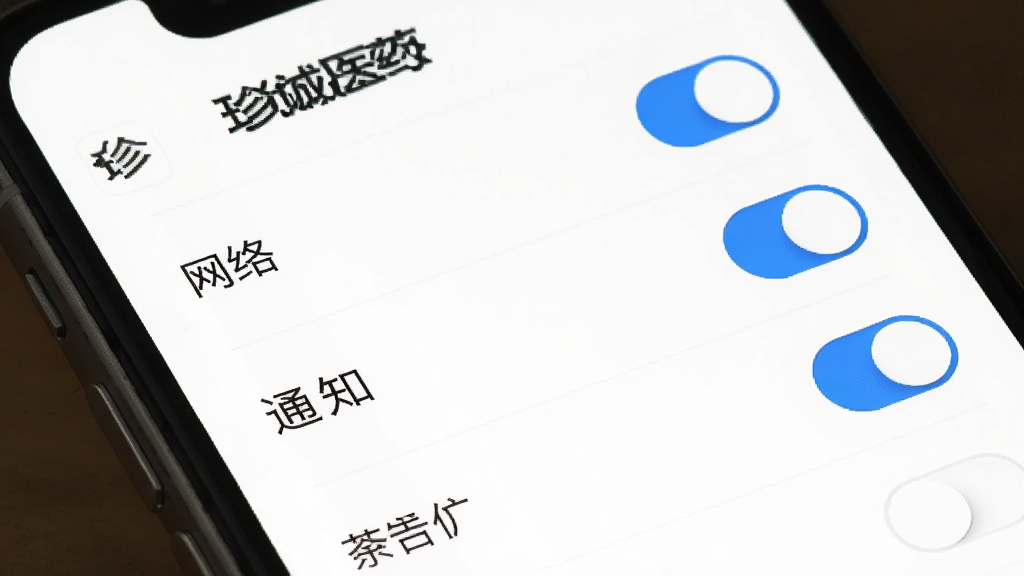 手机应用权限设置界面示意图,画面为手机屏幕特写,显示