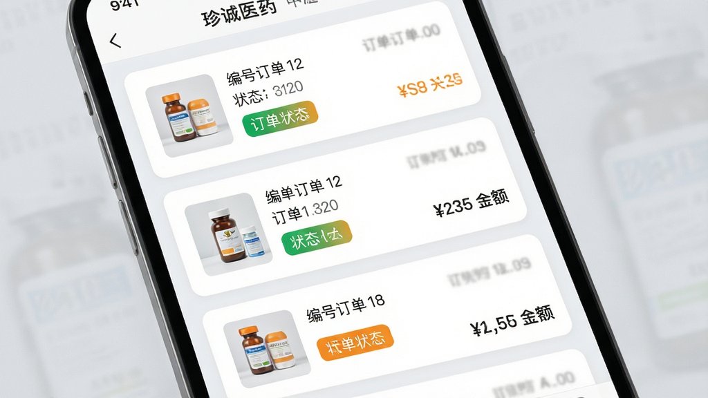 手机端订单管理界面展示图,屏幕内显示