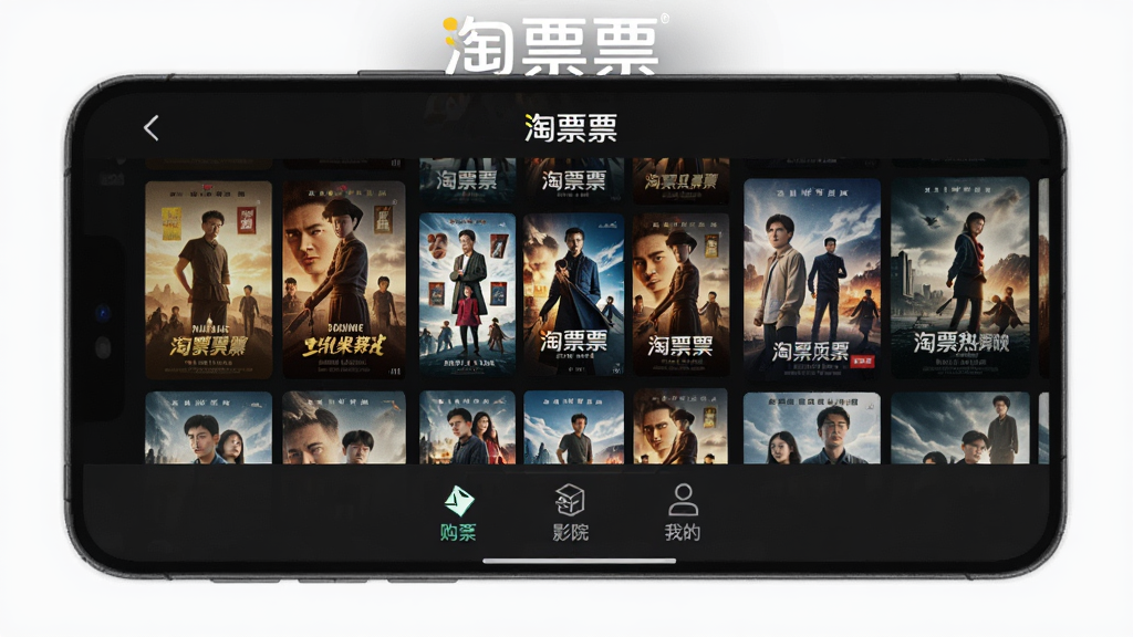 ��ƱƱ�ֻ�APP������չʾ����������Ϊ������ӳ�ĵ�Ӱ����ǽ���ײ��й�Ʊ��ӰԺ���ҵĵȵ�������������Ϊ�ִ���Լ����ɫģʽ���Ű��������࣬���廭�ʸ��壬�ɾ��޶���Ԫ�أ����С���ƱƱ�����ֱ�ʶ