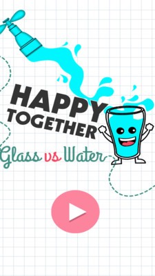 快乐玻璃杯游戏音效界面 水流声解压场景