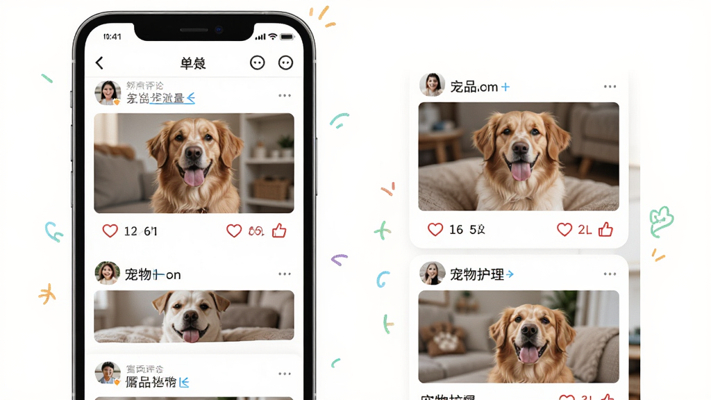 ��ƷAPP����ҳ�棬����Ϊ�ֻ���Ļչʾ�û�ɹ������ﻤ�����ӣ�����Ϊ�ٲ�����Ƭ���Ű������������ů���У�ϸ�ڰ���������Ƭ����������ͼ�ꡢ��Ʒ���ӣ����ʸ��壬�ɾ����޶���Ԫ��