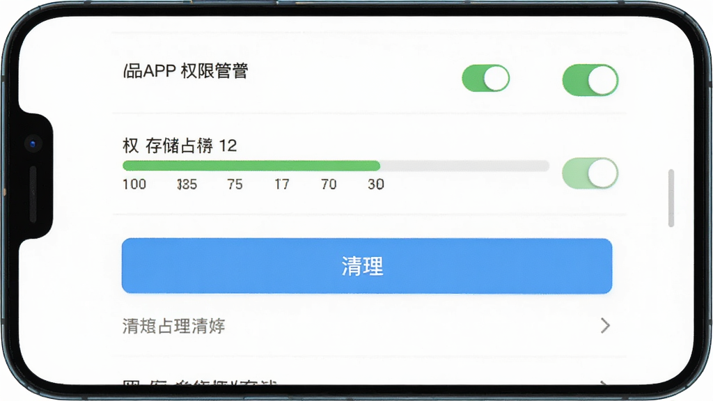 ��ƷAPP�������ý��棬����Ϊ�ֻ���ĻչʾȨ�޹����뻺������ѡ�����Ϊ�б�ʽ������Ű��࣬���ʵ�ã�ϸ�ڰ������ذ�ť���洢ռ������������ť�����ʸ��壬�ɾ����޶���Ԫ��