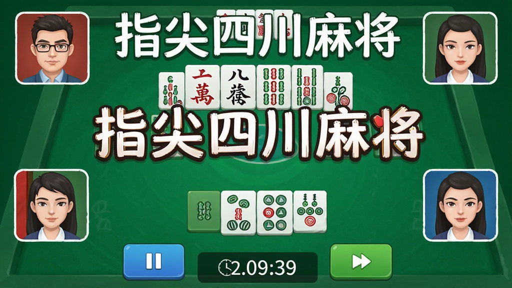 游戏界面截图中展示血战到底牌局,四家玩家头像清晰,牌面显示万条筒,界面下方有出牌按钮和倒计时提示,画面中醒目位置写有
