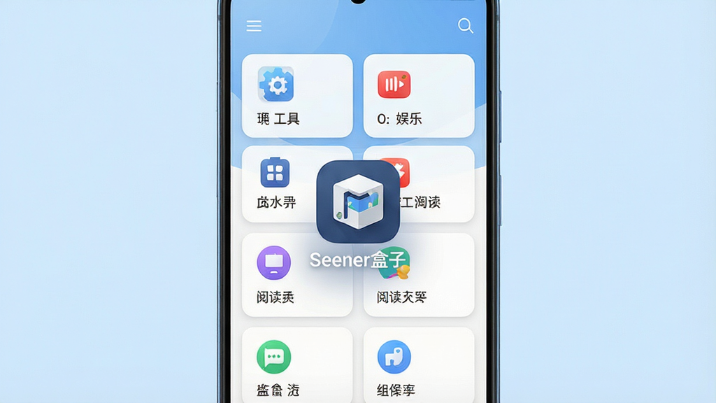 一张展示安卓手机主界面的图片,画面中央是一个名为