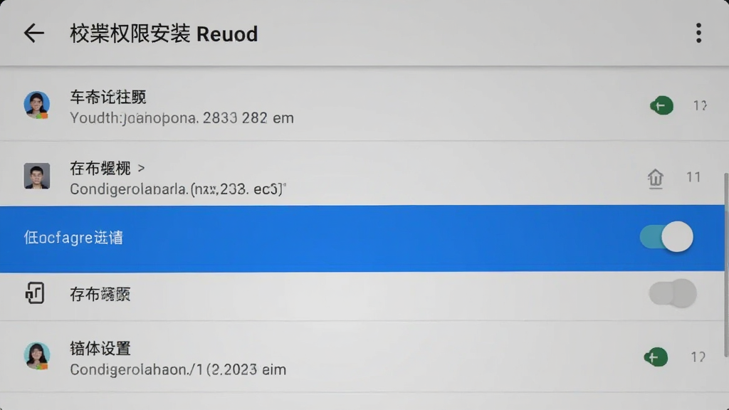 司机跑单考试手机端安装权限设置界面,安卓系统设置页面显示应用权限列表,高亮存储权限开关,风格写实,画质干净,无多余元素