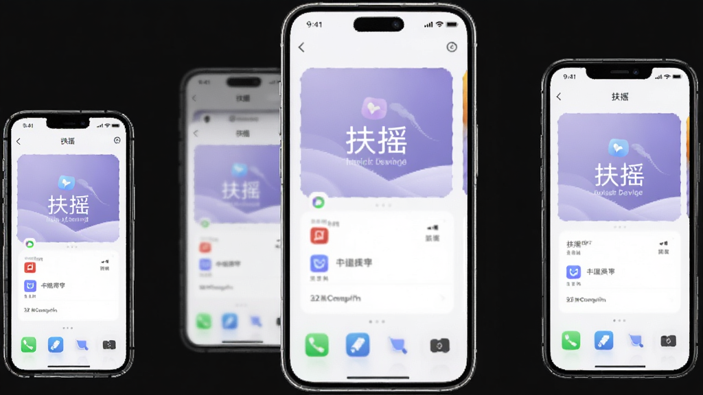 一张展示多设备兼容的图片,画面中有多部不同尺寸的手机并列展示,屏幕均显示