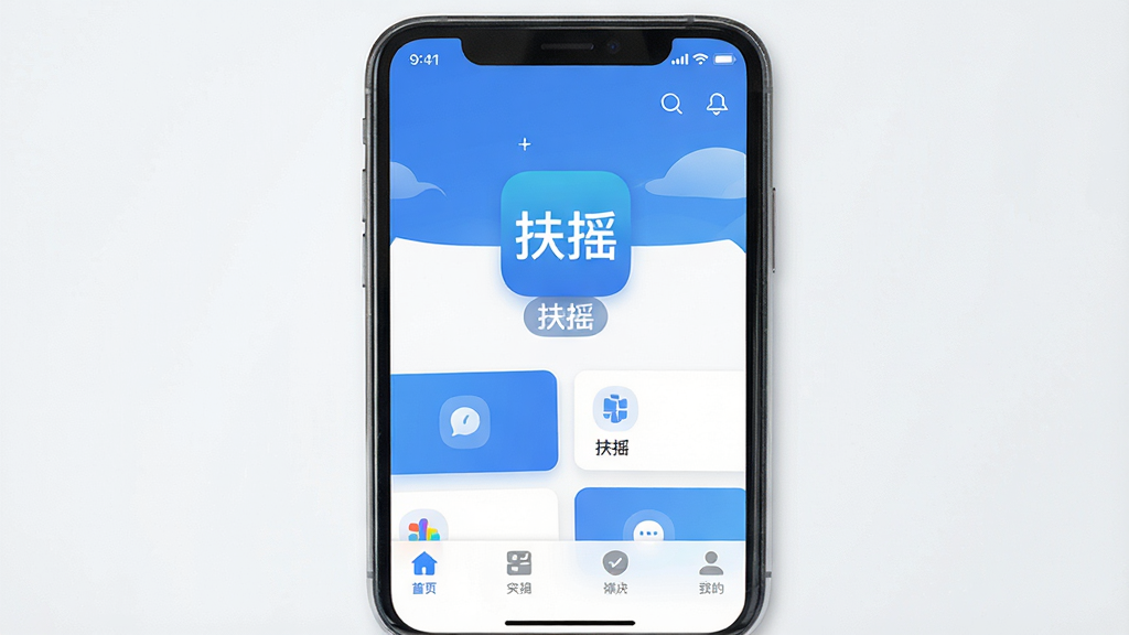 一张展示手机应用主界面的高清图片,画面中央是名为