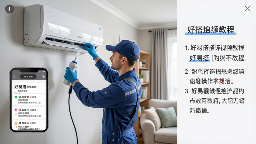 ���״���Ƶ�̳̲��Ž��棬������һλ���Ź�װ��ʦ�����ڲ�ϴ�ڹ�ʽ�յ����ֻ���Ļ�Ի��л���ʽչʾ���������б�������Ϊ��ͼ�����Ű棬���Ϊдʵ��ѧ�磬ϸ�ڰ���ʦ��������ס�ʹ��רҵ��ϴ�豸������Ϊ��ͥ��������������Ϊ���壬����ɾ�������