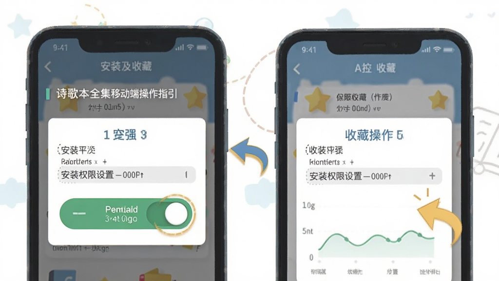 ʫ�豾ȫ���ƶ��˲���ָ��ͼ������Ϊ�ֻ���Ļչʾ��װȨ���������ղز������裬����Ϊ�ֲ�ͼʾ�Ű棬���Ϊ��ƽ���̳̲廭��ϸ�ڰ���Ȩ�޿��ذ�ť���ղ��Ǳ����ͷָ�������ʸ��壬�ɾ��޶���Ԫ�ء�
