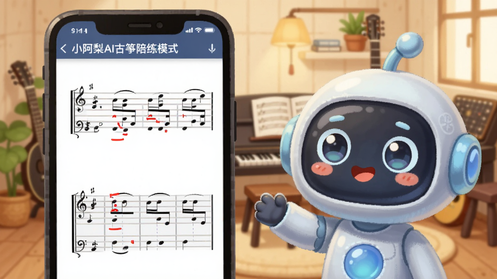 һ��չʾС����AI��������ģʽ��ͼƬ����������Ϊ�ֻ���Ļ��ʾ�������ɫ�����ǣ���Ļ�Ա���һ����ͨAI�������󣬱���Ϊ��ܰ���ٷ�����������Ϊ���ҷ�����ͼ�����Ϊ�Ѻ��׺͵Ĳ廭���ϸ�ڰ���AI���ֵ�΢Ц���顢�����ǵ���Ŀ��ɫ�������������ɾ����޶���Ԫ��