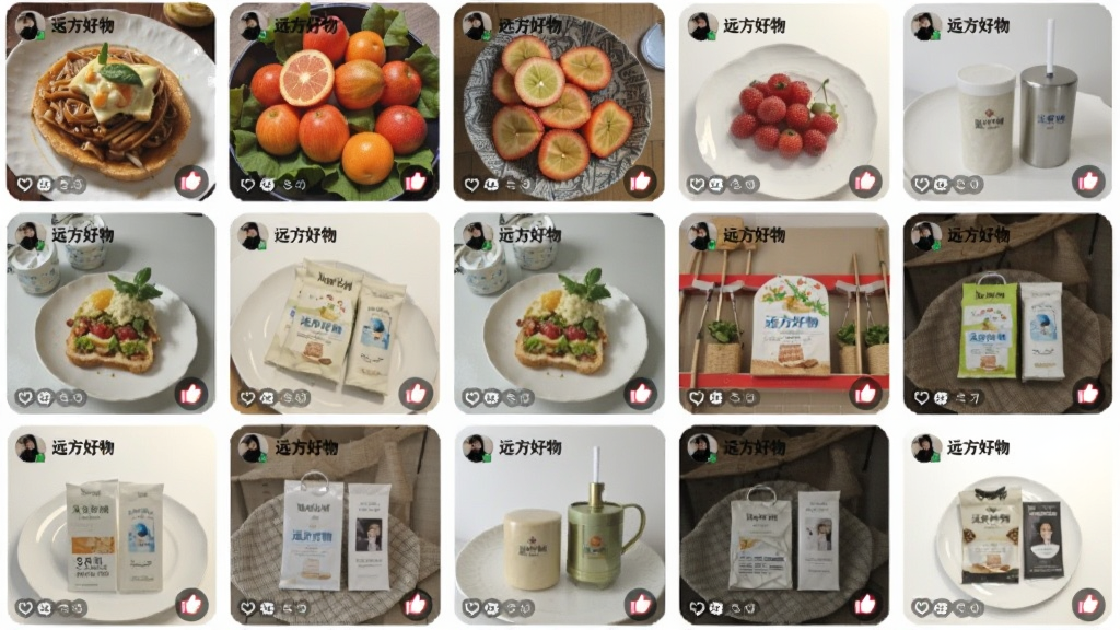 һ���ɶ��С������ɵ�ƴ������ÿ�������ﶼ���û������Ĺ��ڡ�Զ�������Ʒ��ʵ��ͼ������ʳ��ˮ��������Ʒ�ȣ�ÿ��ͼƬ���䶼��һ�����޵�Сͼ�ꡣ������Ϊ�罻ý����Ϣ����ʽ���Ű�������£�ɫ�ʷḻ����г�������������޶������֡�