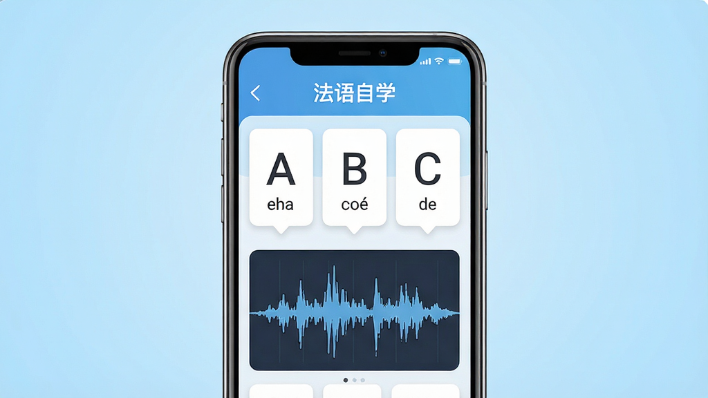�ֻ���Ļ��ʾ������ѧAPP���棬����Ϊһ�����������ֻ�����Ļ�ϳ��ַ�����ĸ��Ƭ�ͷ�������ͼ������Ϊ�ֻ����з��ã�����Ϊǳ��ɫ���䣬���Ϊ�ִ���Լ��ƽ����ϸ�ڰ�����Ļ����ʾ