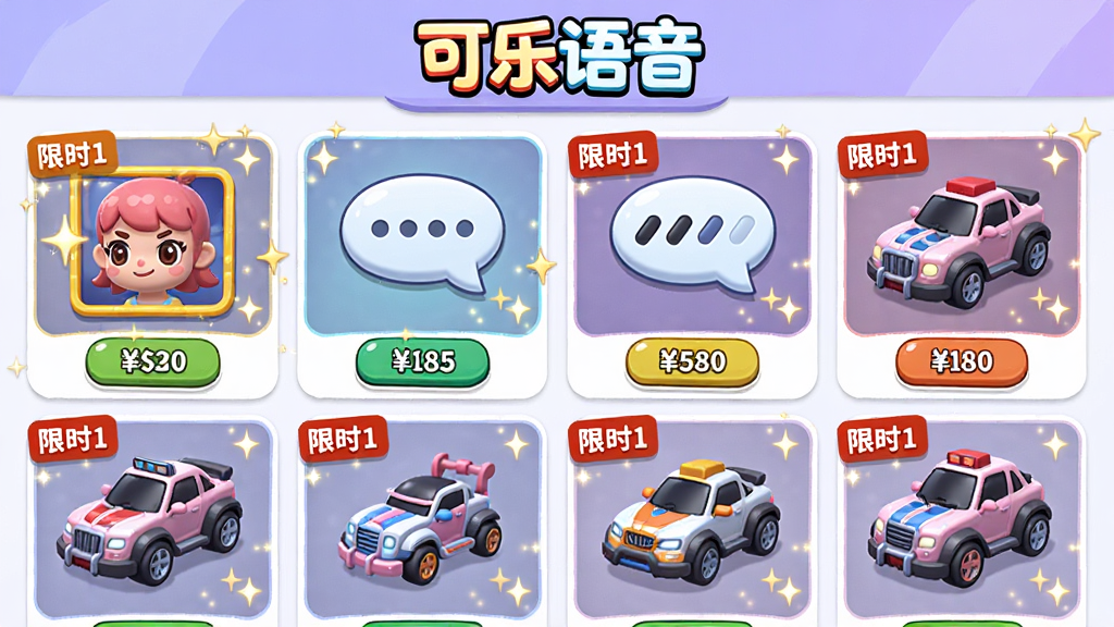 一个虚拟装扮商城页面,顶部有