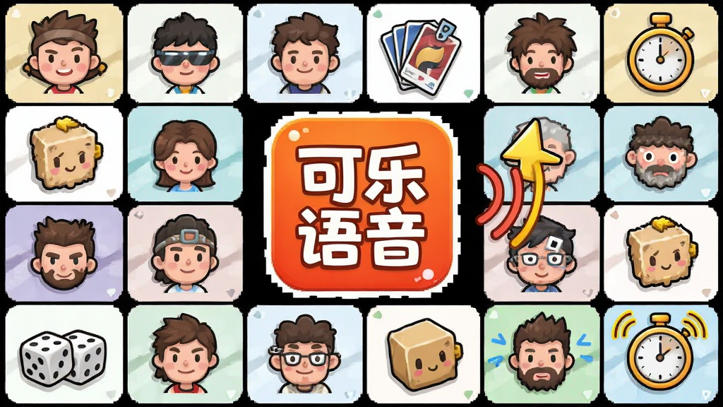 一个多人语音游戏互动场景,画面中央是