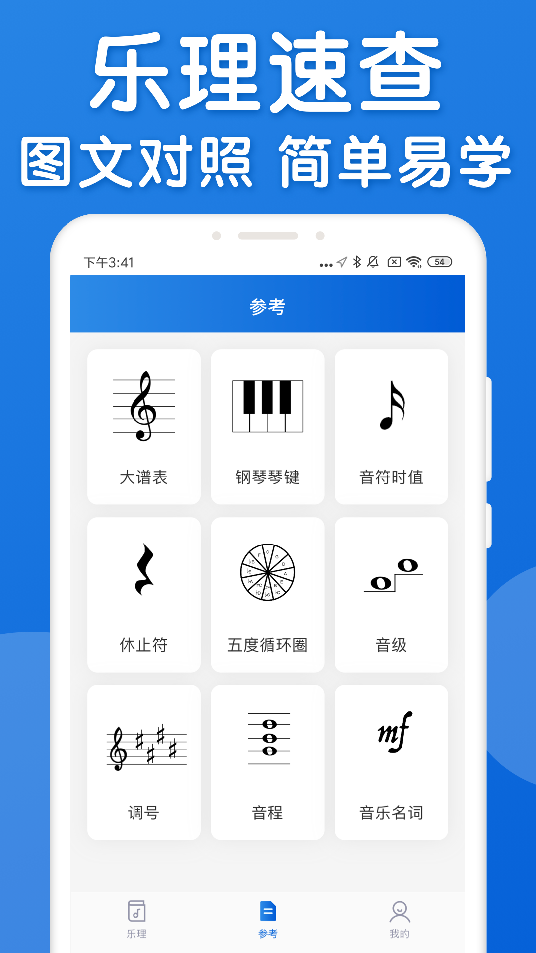 plgymusictheory 安卓版 乐理学习界面