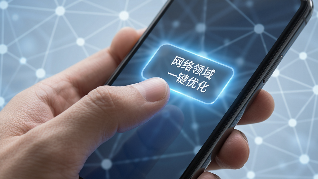 画面展示一只手握住手机,拇指正准备点击屏幕上的