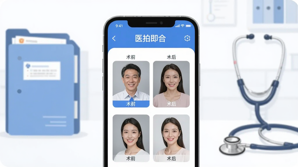画面中央是一部智能手机,屏幕上显示着