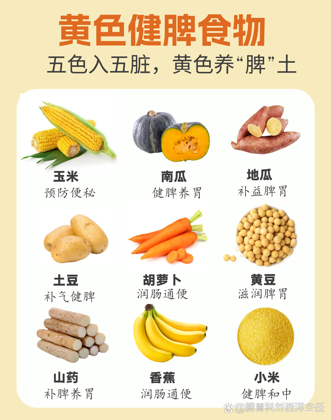 有爱中医推荐养脾胃的黄色食物