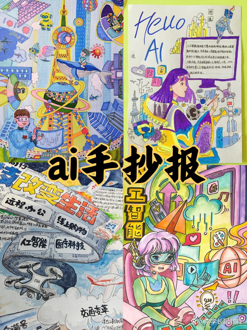 AI手抄报一键生成操作界面 输入主题生成手抄报模板