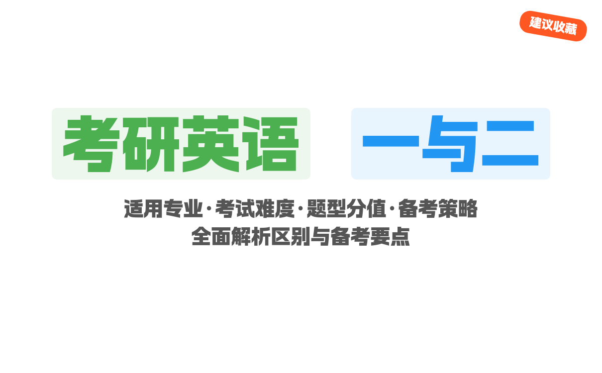 考研英语一和英语二区别 适用专业 题型对比 备考指南