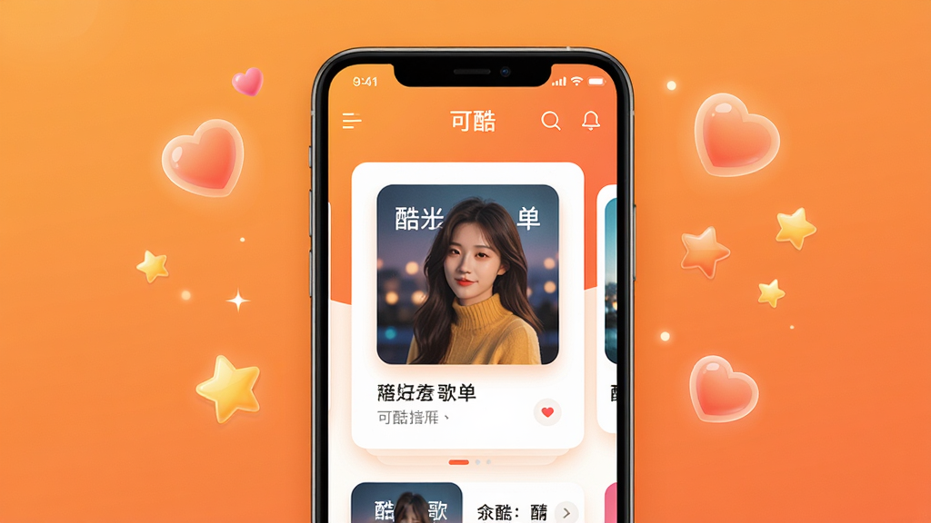 �ɿ����ָ��Ի��Ƽ�����չʾͼ����������һ���ֻ���Ļ��ʾ�ɿ�APP��ÿ���Ƽ��赥��Ƭ����Ƭ���и������桢�����͸�����Ϣ������Ϊů��ɫ���䣬��ΧƯ���Ű��ĺ�����ͼ�ꡣ�����Ű���ܰ���ʣ�����������죬ϸ�ڷḻ�����ʸ��壬�ɾ��޶���Ԫ��